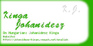 kinga johanidesz business card